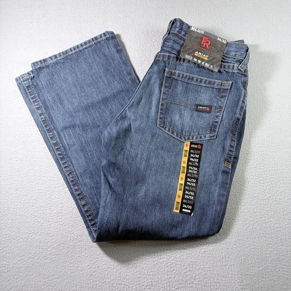 NWT Ariat® FR Flame Resistant M4 Relaxed Boot Cut Jeans Mens 34x32